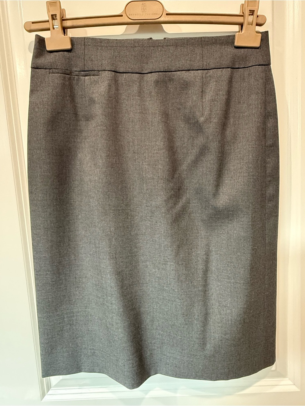 J.Crew Super 120's Wool Pencil Skirt US 2; Lining: Polyester; In Gray